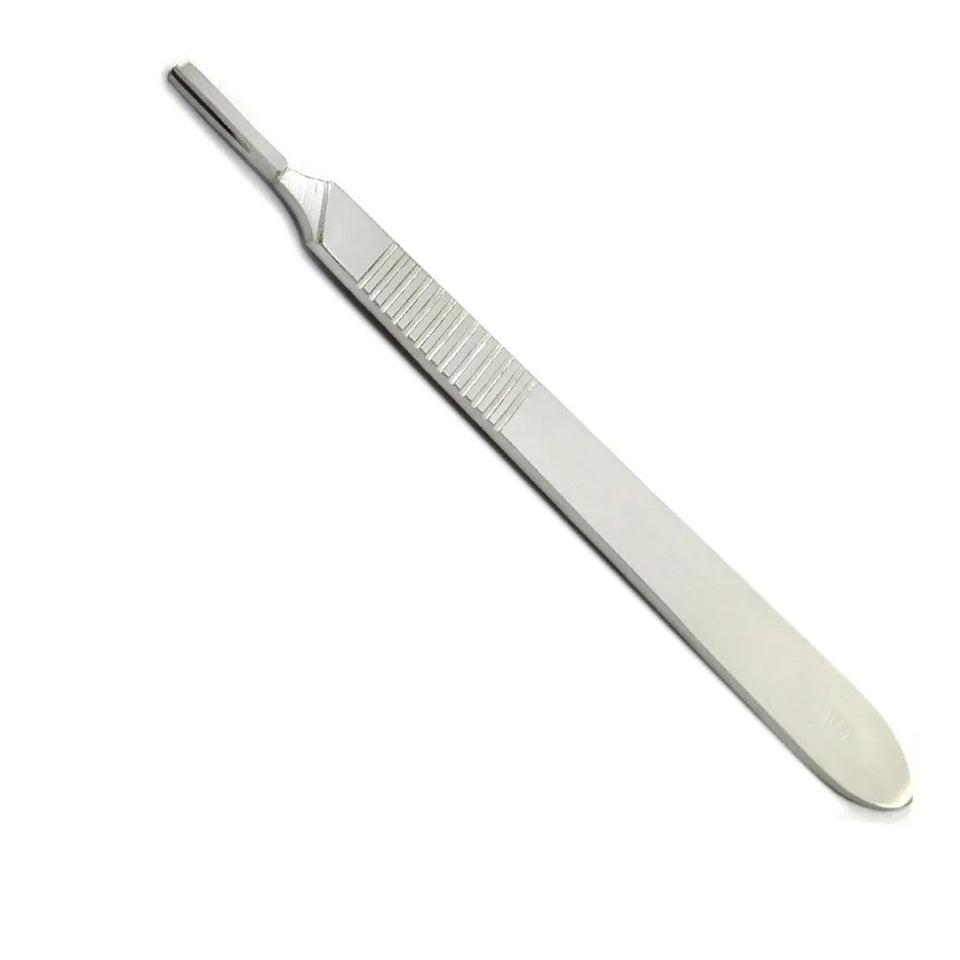 100PCS Sterile Dental Surgical Blades – Carbon Steel Scalpel Knives with Handle for Medical, Beauty, and DIY Repairs