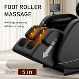 Zero Gravity Full Body Massage Chair with Heat, Airbags & Foot Roller
