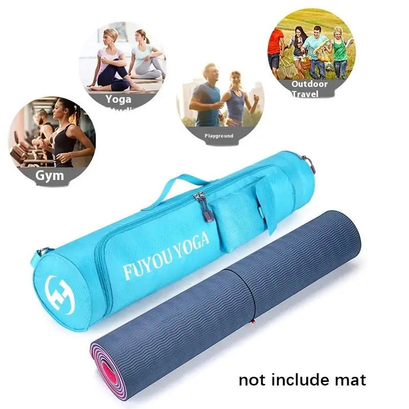Large-Capacity Nylon Yoga Mat Storage Bag – Lightweight Multifunctional Fitness Mat Holder for Women