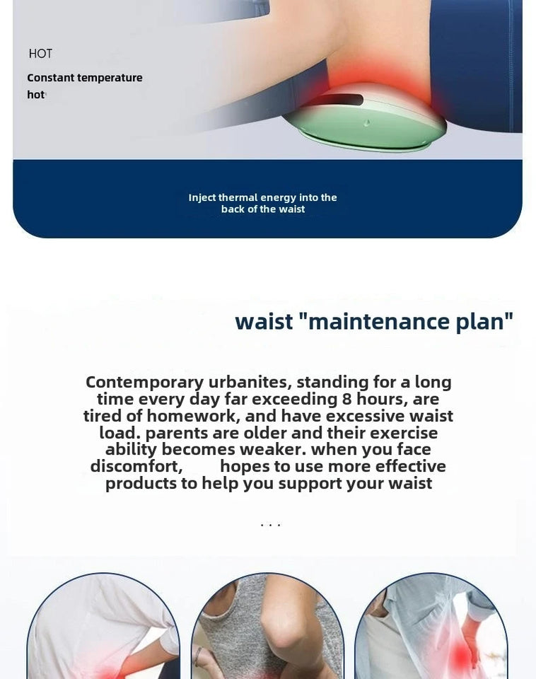 JAIYORL Electric Lumbar Traction Massager Adjustable Vibration Waist Spine Support Back Massage Machine Waist Masajeador