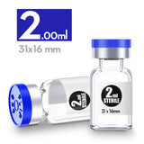 KS-TEK Sterile Empty Vials with Flip-Off Aluminum Cap & Self-Healing Injection Port – Sterile Pack