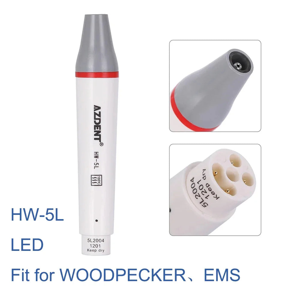 AZDENT Ultrasonic Piezo Scaler Handpiece – Compatible with EMS, DTE, WOODPECKER, SATELEC, VRN (135° Sterilizable)
