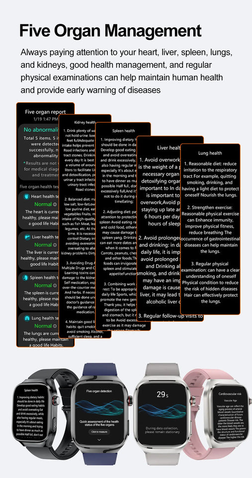 2025 Uric Acid & Blood Fat Smartwatch – ECG+PPG, Pulse, Blood Pressure, Bluetooth Call & Sports Fitness Health Tracker