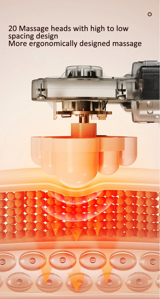 Heated Massage Pillow for Neck & Back – Multi-Function Shiatsu Massager for Shoulders, Waist & Finger Relaxation Massage