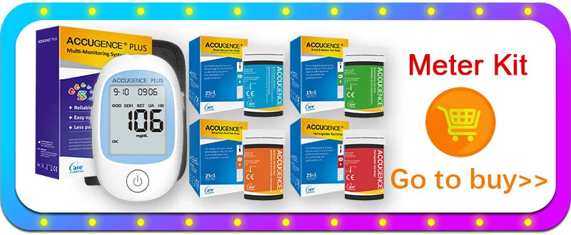 4-in-1 Blood Test Strips for PM800 Meter – Glucose, Ketone, Uric Acid & Hemoglobin