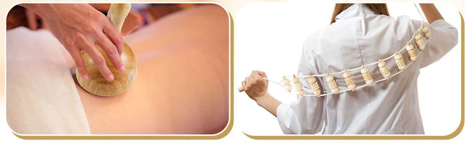 6-in-1 Wood Therapy Massage Roller – Lymphatic Drainage & Anti-Cellulite Massager