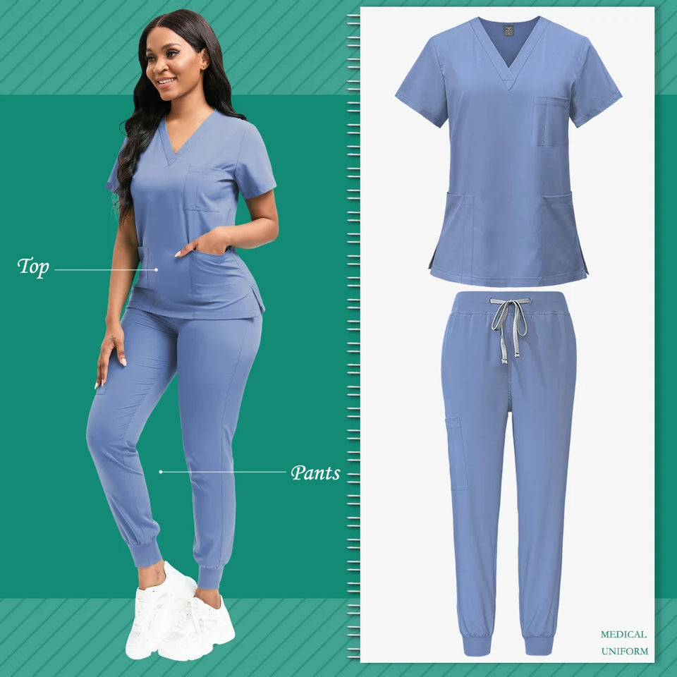 Wholesale Women’s Pediatric Nursing Scrub & Surgical Gown Set