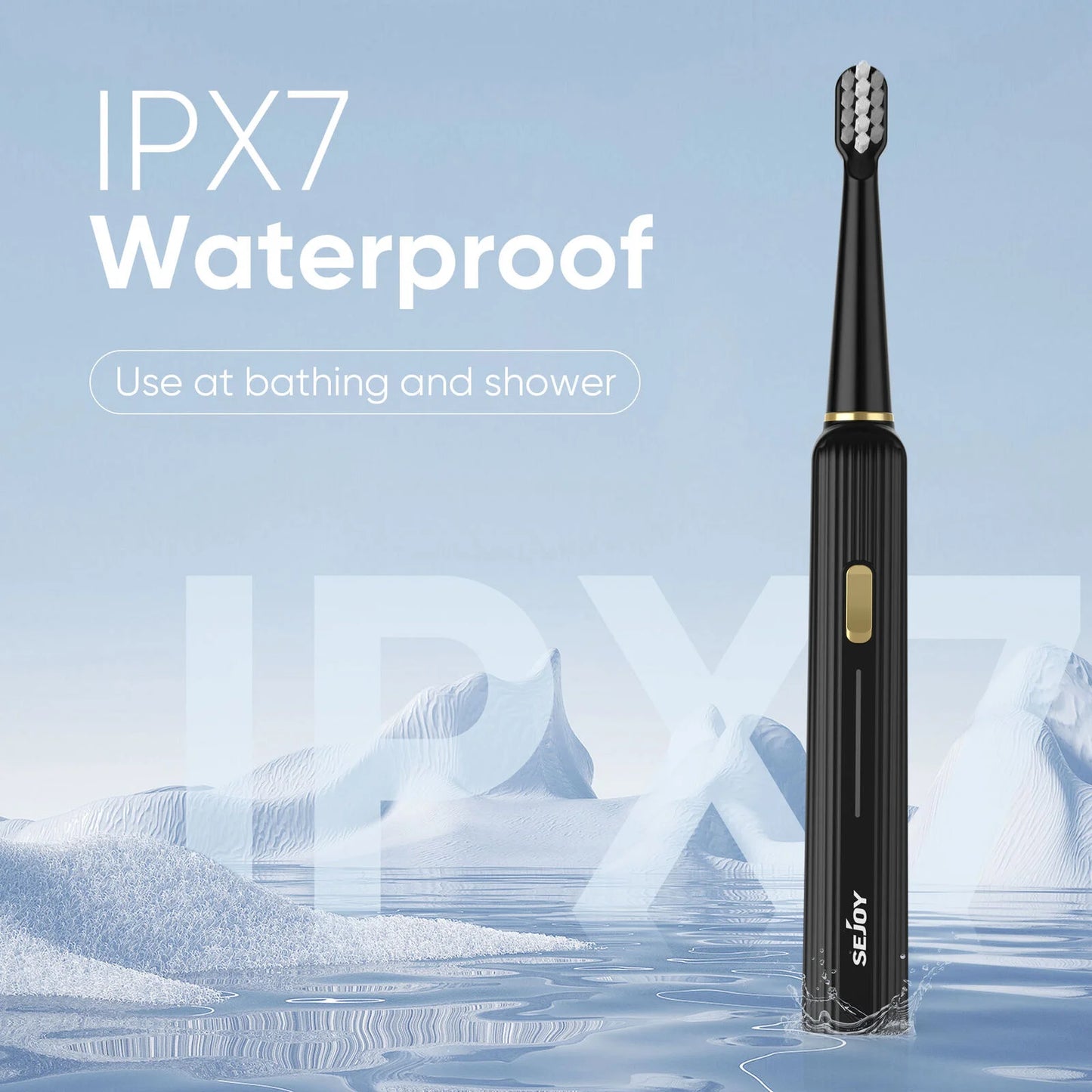 SEJOY Sonic Electric Toothbrush – Smart Rechargeable Toothbrush with 3 Modes, IPX7 Waterproof, for Deep Oral Cleaning