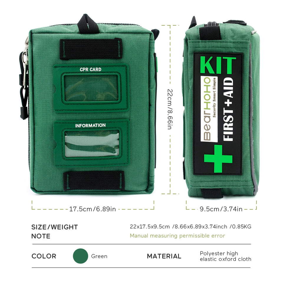 Compact 3-Section First Aid Kit Bag – Lightweight Emergency Medical Rescue Kit for Outdoors, Car, School & Hiking