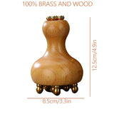 Radiant Skin Savior Lymphatic Detox Face Massager Fades Wrinkles Firms Jawline and Eyes Natural Copper Wood Beauty Tool