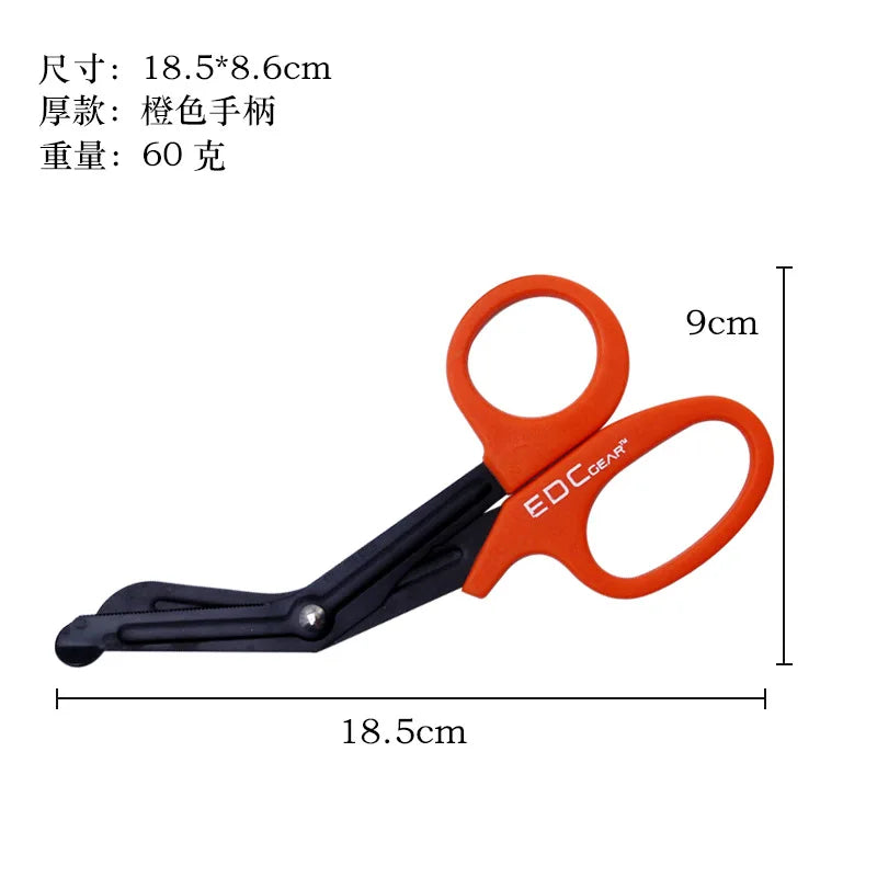 Outdoor Survival Paramedic Trauma Scissors – Heavy-Duty Emergency First Aid Shears for Medical Rescue & IFAK