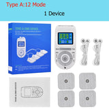 4 Mode Tens Pulse Machine Muscle Nerve Electrostimulator EMS Acupuncture Physiotherapy Massager Electrode Patch Digital Therapy