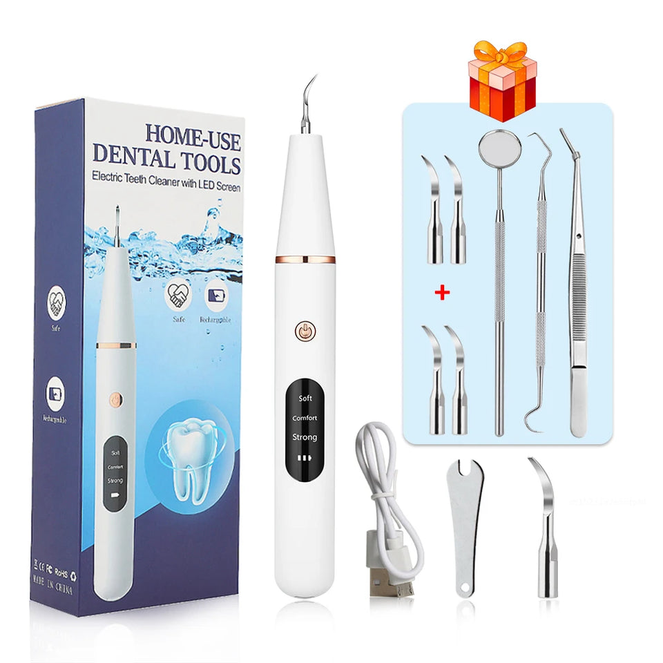 Ultrasonic Dental Calculus Scaler – Electric Tartar & Plaque Remover for Teeth Cleaning and Stain Elimination