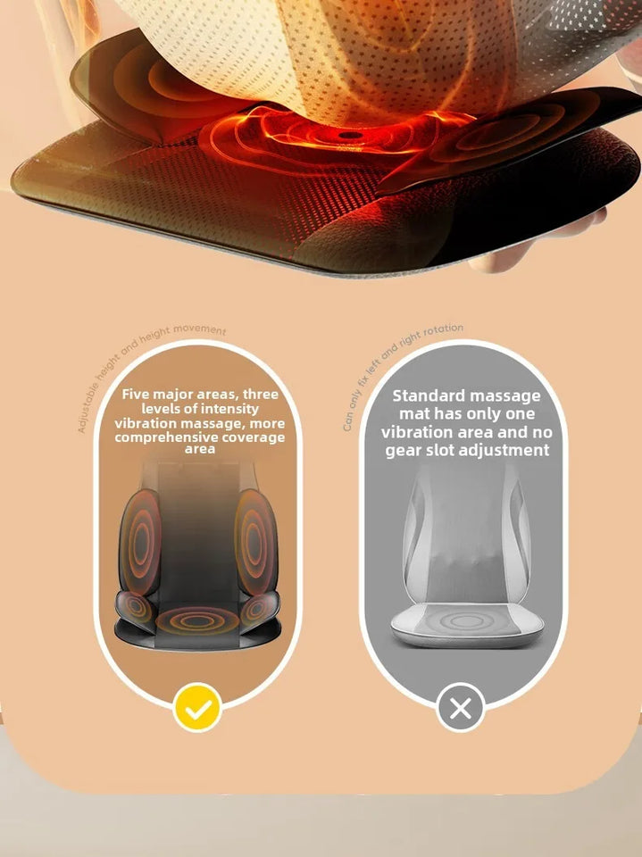 Upgrade Electric Full Body Massage Chair Neck Back Waist Leg Vibration Kneading Shiatsu Cushion Seat Relaxation Trapezius Massag