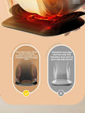 Upgrade Electric Full Body Massage Chair Neck Back Waist Leg Vibration Kneading Shiatsu Cushion Seat Relaxation Trapezius Massag