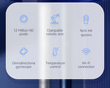 Visual Ear Cleaner with 12MP Camera – Ear Wax Removal Tool with Tweezers, Ear Pick & 6 Ear Spoons