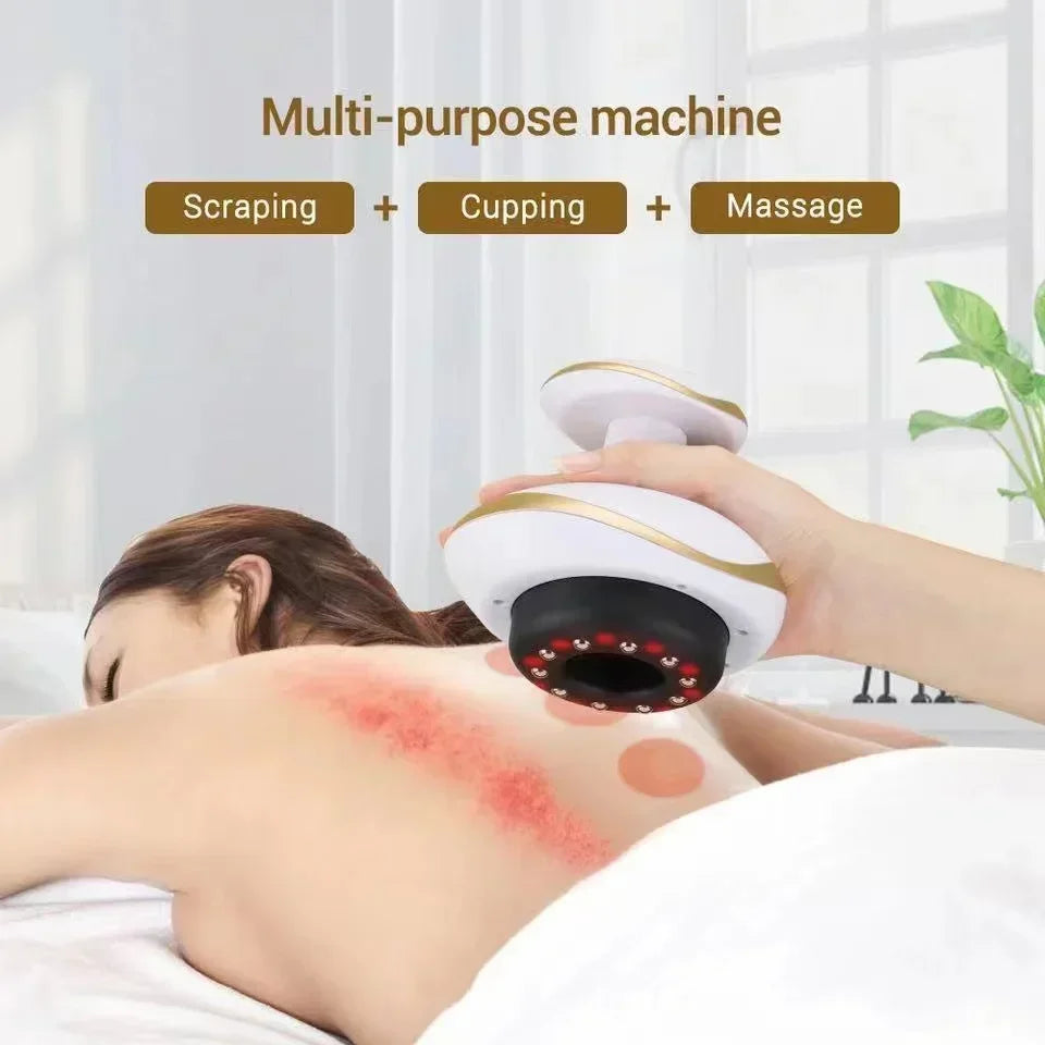 6/9 Gear Negative Pressure Vacuum Suction Cup Body Fat Burner Guasha Massage Home Rechargeable Electric Heating Cupping Massager