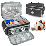 Travel First Aid Kit Bag – Layered Medical Storage Organizer for Home, Car & Outdoor Use
