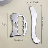 2cs stainless steel fascia knife, portable and practical myofascial release knife guasha soft tissue release tool, suitable for