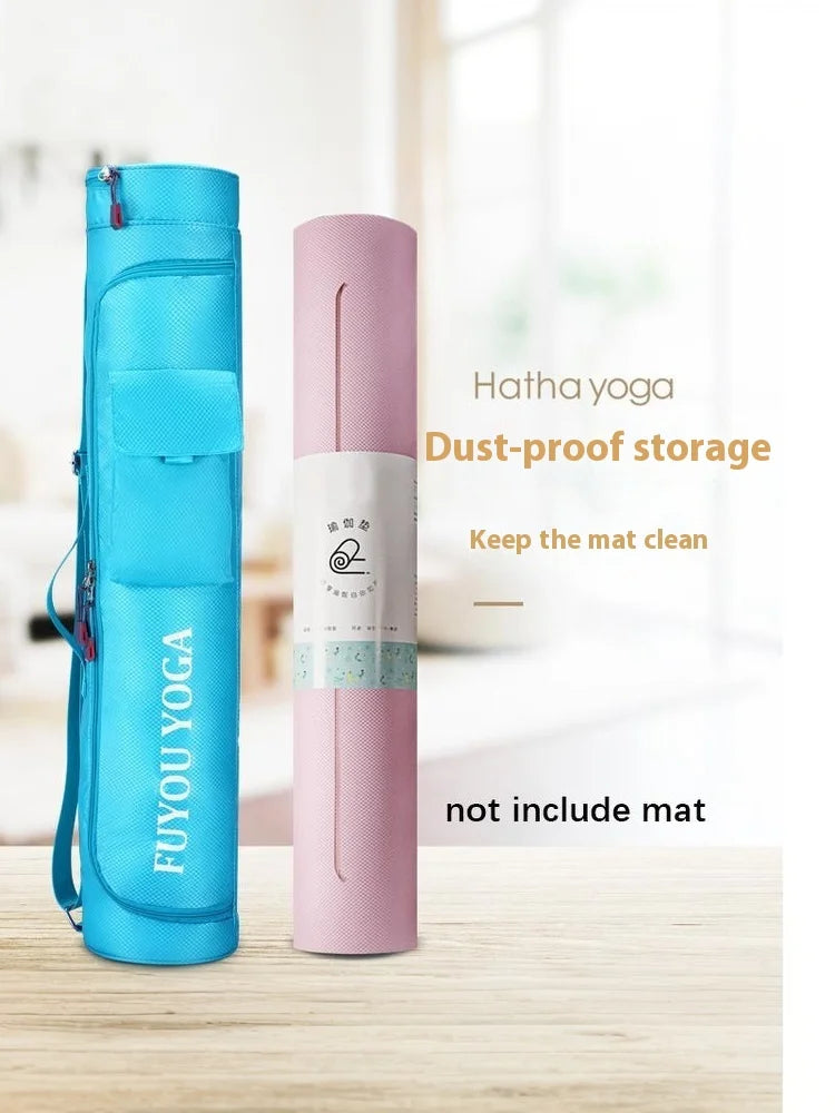 Large-Capacity Nylon Yoga Mat Storage Bag – Lightweight Multifunctional Fitness Mat Holder for Women
