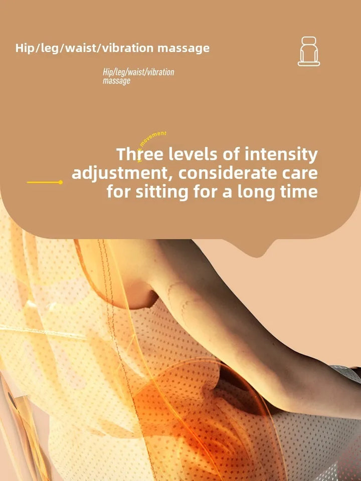 Upgrade Electric Full Body Massage Chair Neck Back Waist Leg Vibration Kneading Shiatsu Cushion Seat Relaxation Trapezius Massag