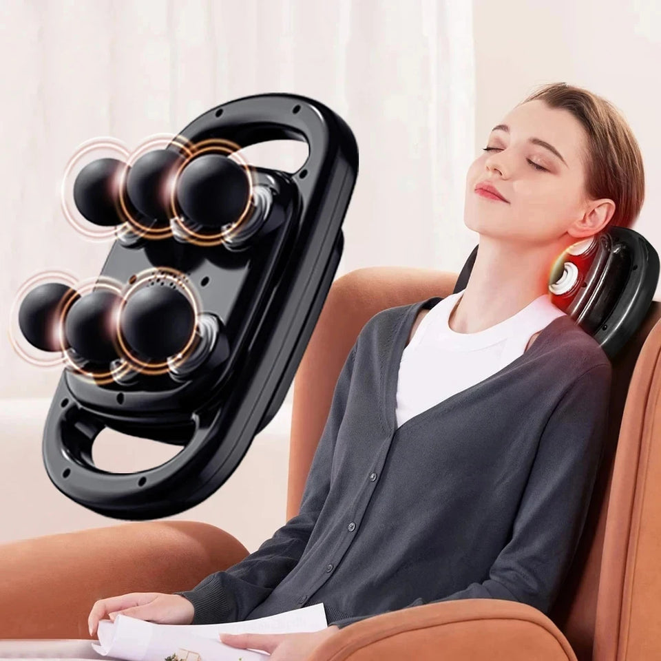 6-Head Massage Gun – Deep Tissue Percussion Massager for Neck, Spine & Full Body Muscle Relief