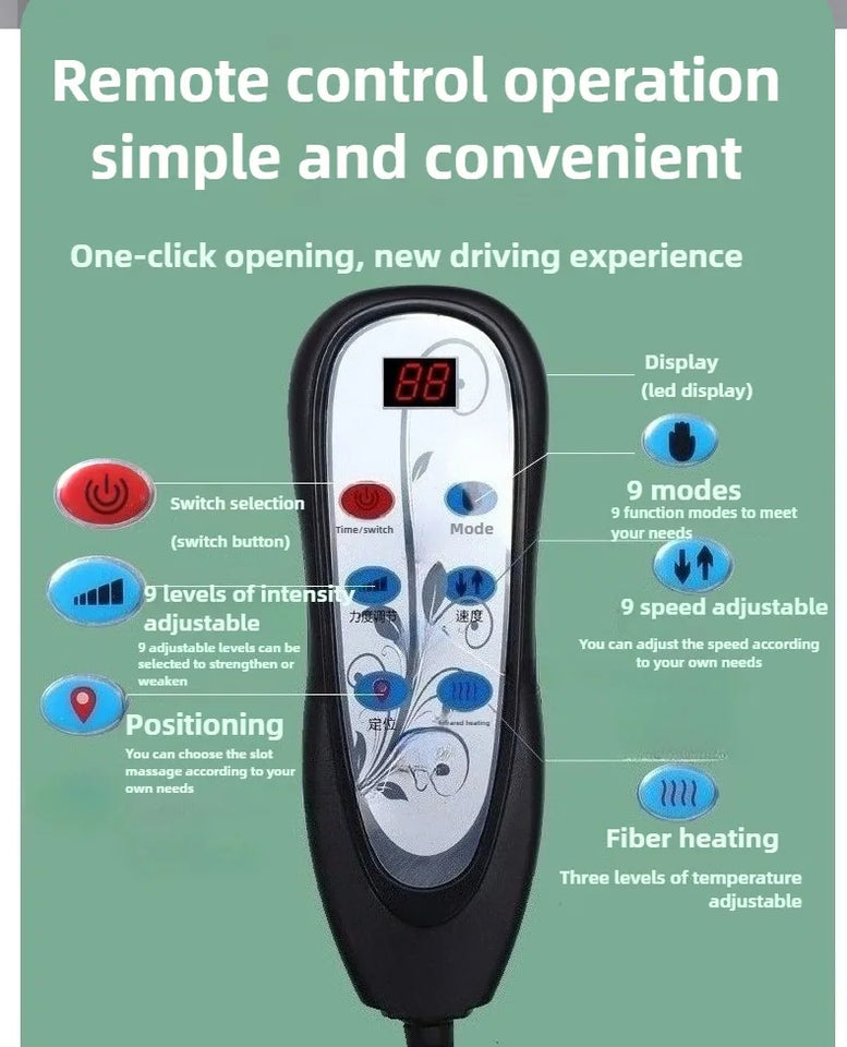 Massage Seat Cushion Cheap With Heating Adjustable Lumbar Airbag Back Massage Chair Cushion for Men and Women Home Office Use