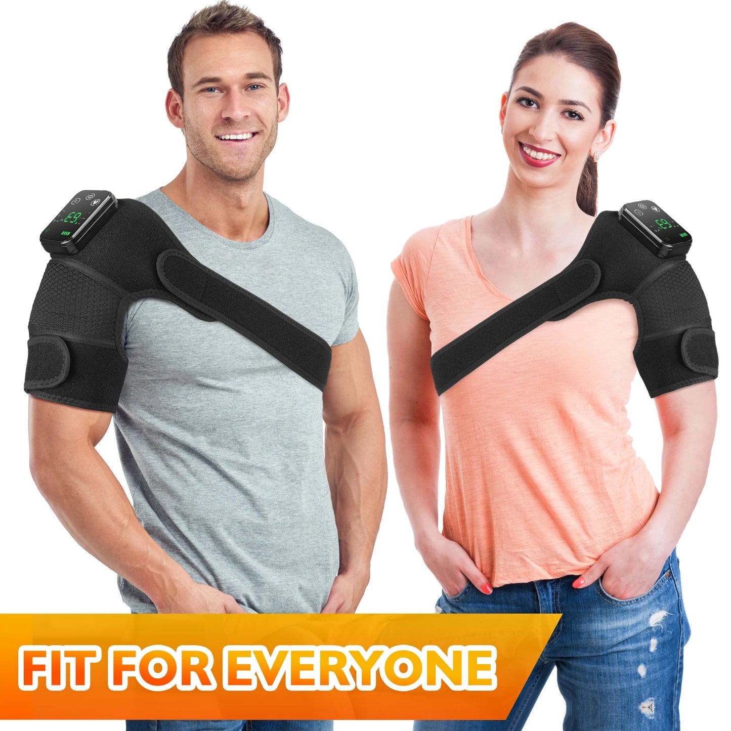 3-in-1 Electric Shoulder Heating Pad with 3-Speed Vibration – Thermal Muscle Relaxation Massager for Shoulder & Neck Care
