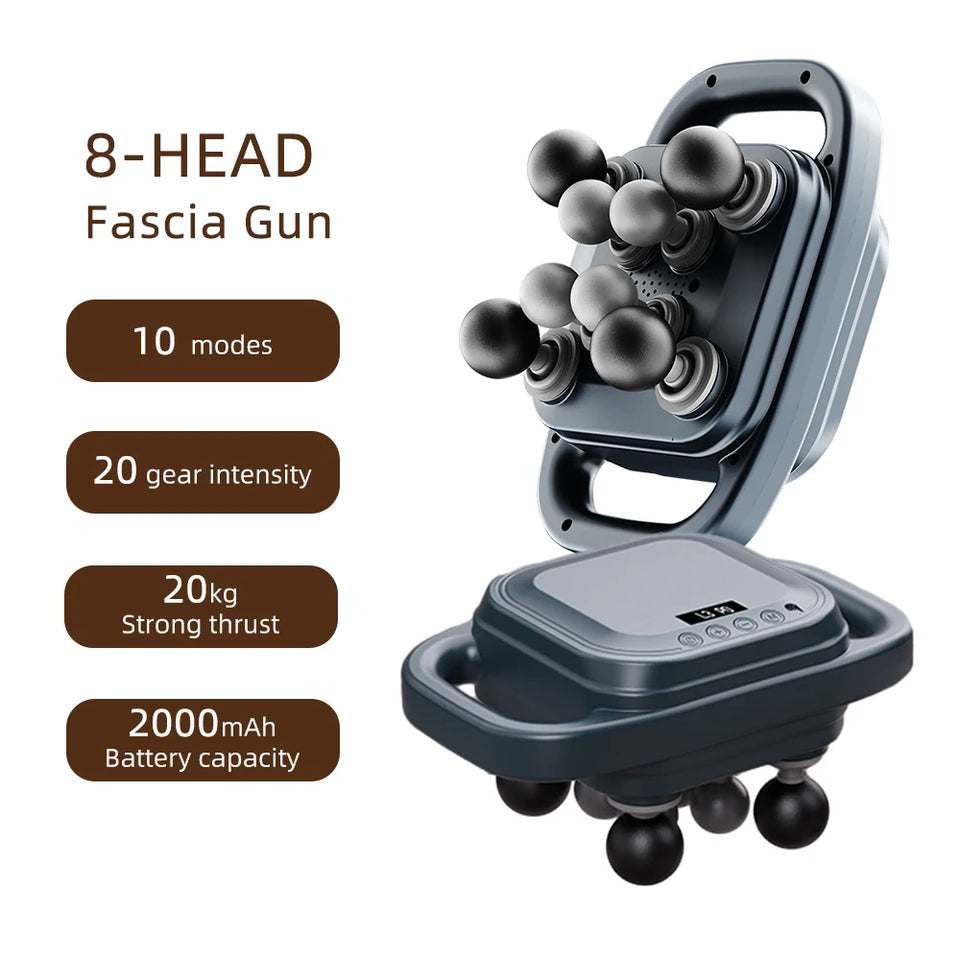 42-Head Fascia Massage Gun – High-Frequency Muscle Massager for Back, Neck, Shoulder & Waist Relief