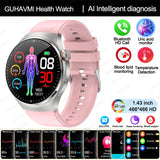 2025 Nursing-Grade Health Smartwatch – ECG+PPG, Blood Oxygen, Blood Lipid, Uric Acid, Body Temperature & Bluetooth Call