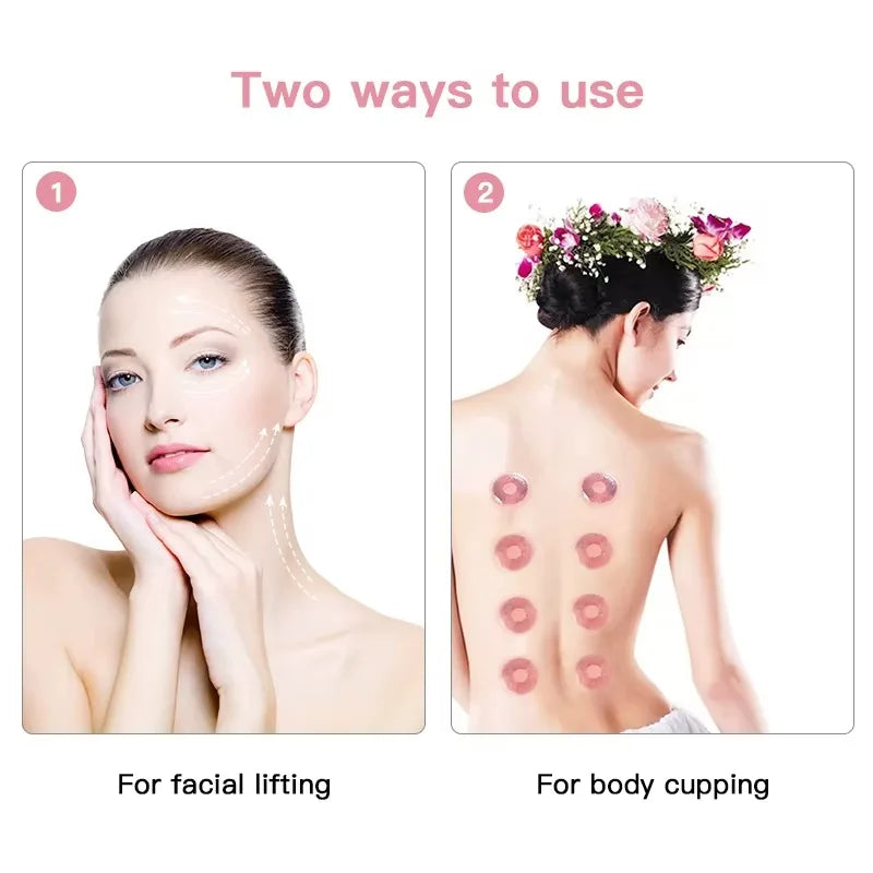 Tuhopeta Vacuum Cupping Glass Jar Cellulite Massager Acupuncture Suction Cup Slimming FatBurning Health Care Chinese MedicalTool