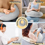 Ergonomic U-Shaped Gaming Pillow – Arm & Elbow Support Lap Cushion for Adults & Kids (Crocheting, Reading, Gaming)