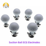 Full Set ECG Electrodes – Chest Suction Balls & Limb Clamp Clips, Dual/Multi-Function EKG Electrodes for Adult ECG Machines
