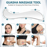 Stainless Steel Gua Sha Massage Tools Muscle Scraper Tool,Graston Tool Set for myofascial Release,Scar Tissue Massager for Back