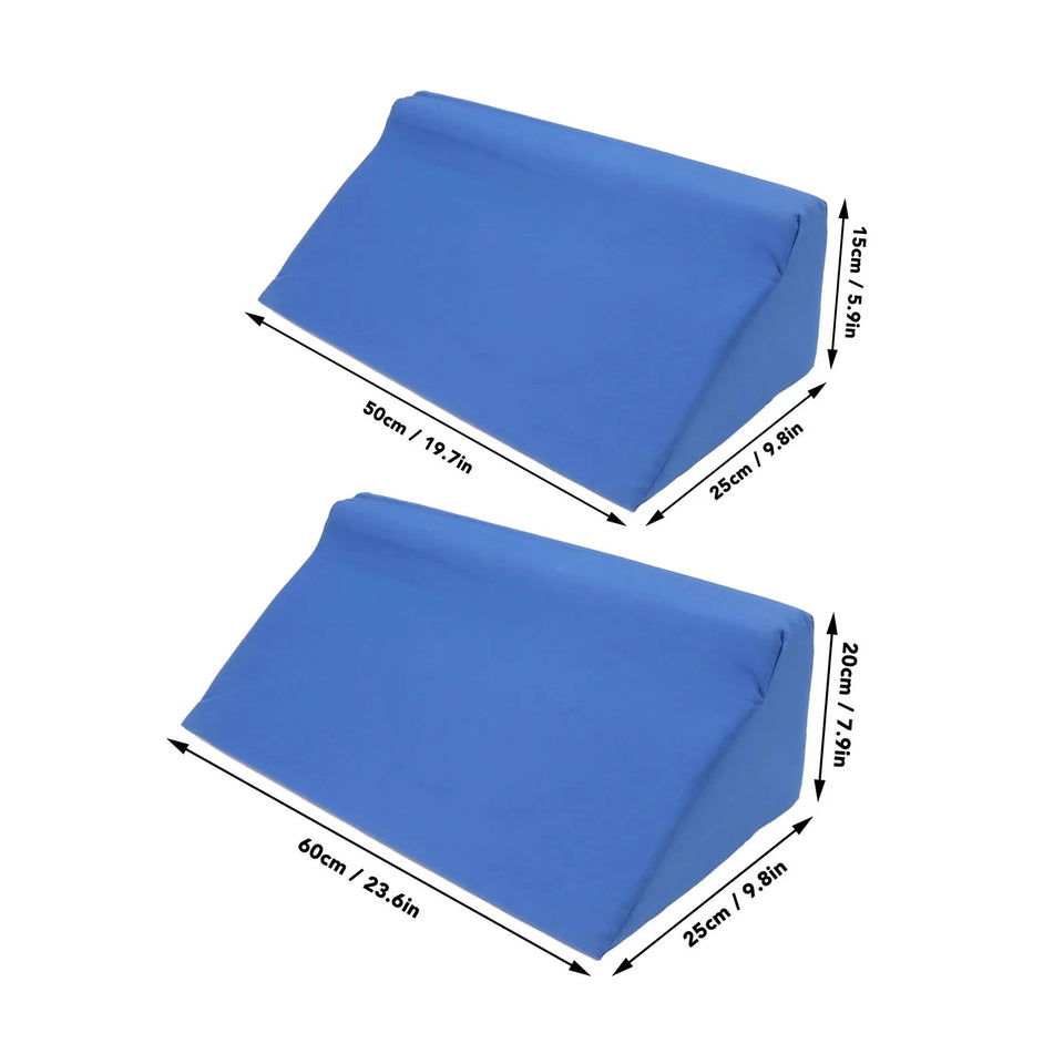 Orthopedic Wedge Pillow for Acid Reflux & Leg Elevation – Sponge Cotton Support Cushion for Back, Bed & Patient Care (M/L Sizes)