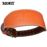 AOLIKES Cowhide Weightlifting Belt – Lumbar Support Gym Belt for Squats & Bodybuilding