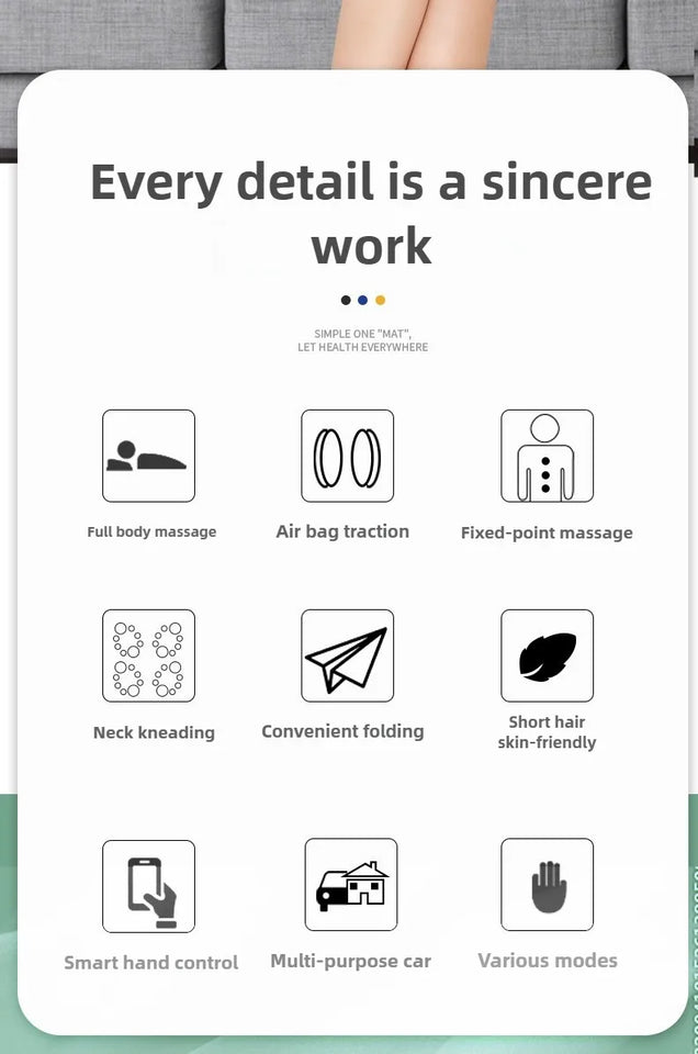 Massage Seat Cushion Cheap With Heating Adjustable Lumbar Airbag Back Massage Chair Cushion for Men and Women Home Office Use