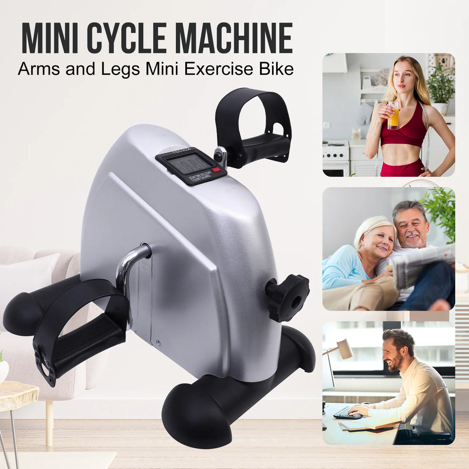 Mini Portable Pedal Exercise Bike – Under Desk Fitness Cycling Trainer with LCD Display