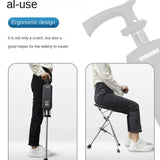 Foldable Walking Stick with Seat – Multi-Functional Non-Slip Crutch Chair for Elderly & Outdoor Use