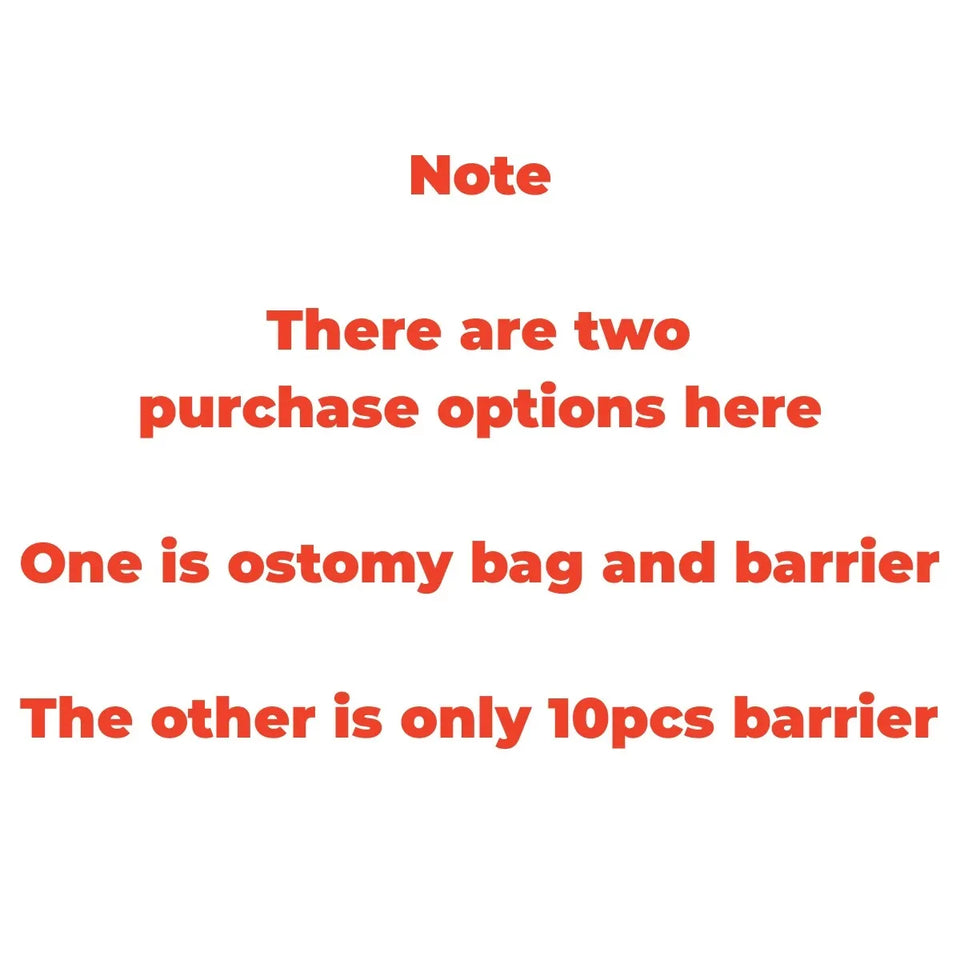 Two-Piece Colostomy Bag Set with Clamp Clips – 10 or 15 Bags + 6 Barriers for Ostomy Patient Care