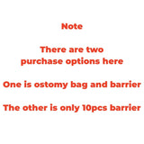 Two-Piece Colostomy Bag Set with Clamp Clips – 10 or 15 Bags + 6 Barriers for Ostomy Patient Care