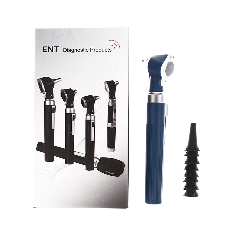 Professional Otoscope Diagnostic Kit with LED Light – ENT Ear Care Tool with 8 Tips
