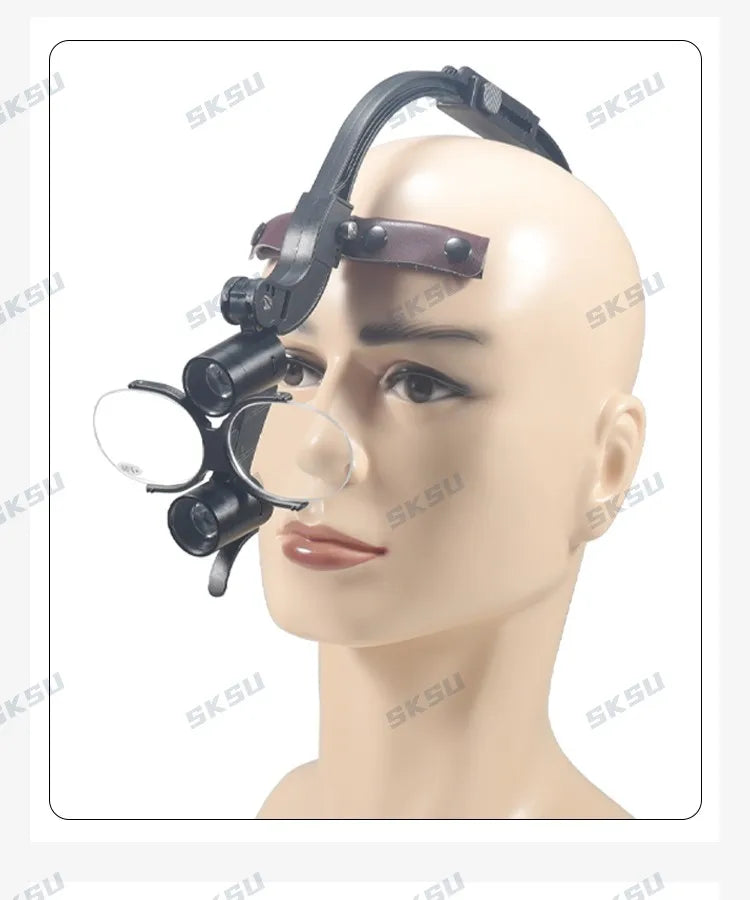 Binocular Dental Loupe with LED Surgical Headlight – 2.5X & 3.5X Magnification