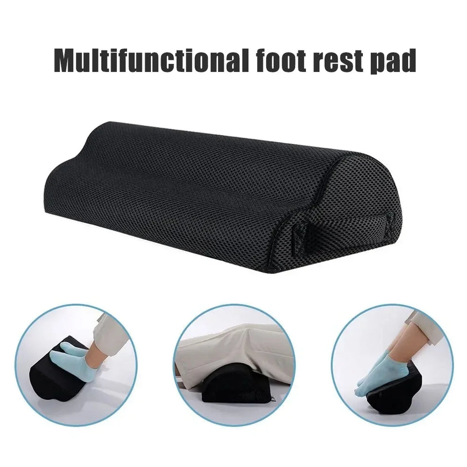 Ergonomic Memory Foam Foot Rest – Non-Slip Washable Under-Desk Foot Stool for Fatigue Relief