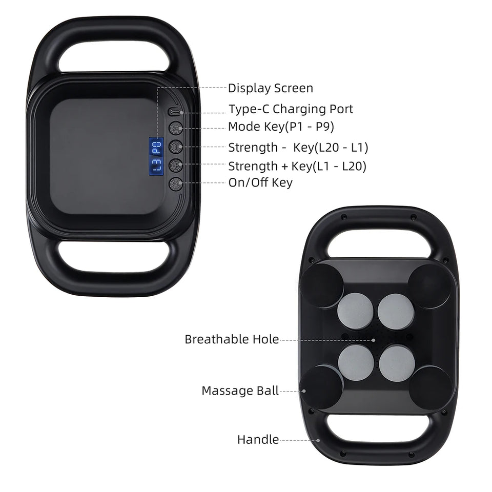 42-Head Fascia Massage Gun – High-Frequency Muscle Massager for Back, Neck, Shoulder & Waist Relief