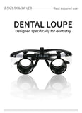 Dental Surgical Loupes 2.5X/3.5X with LED Light – Medical Magnifying Glasses for Dentistry & Surgery