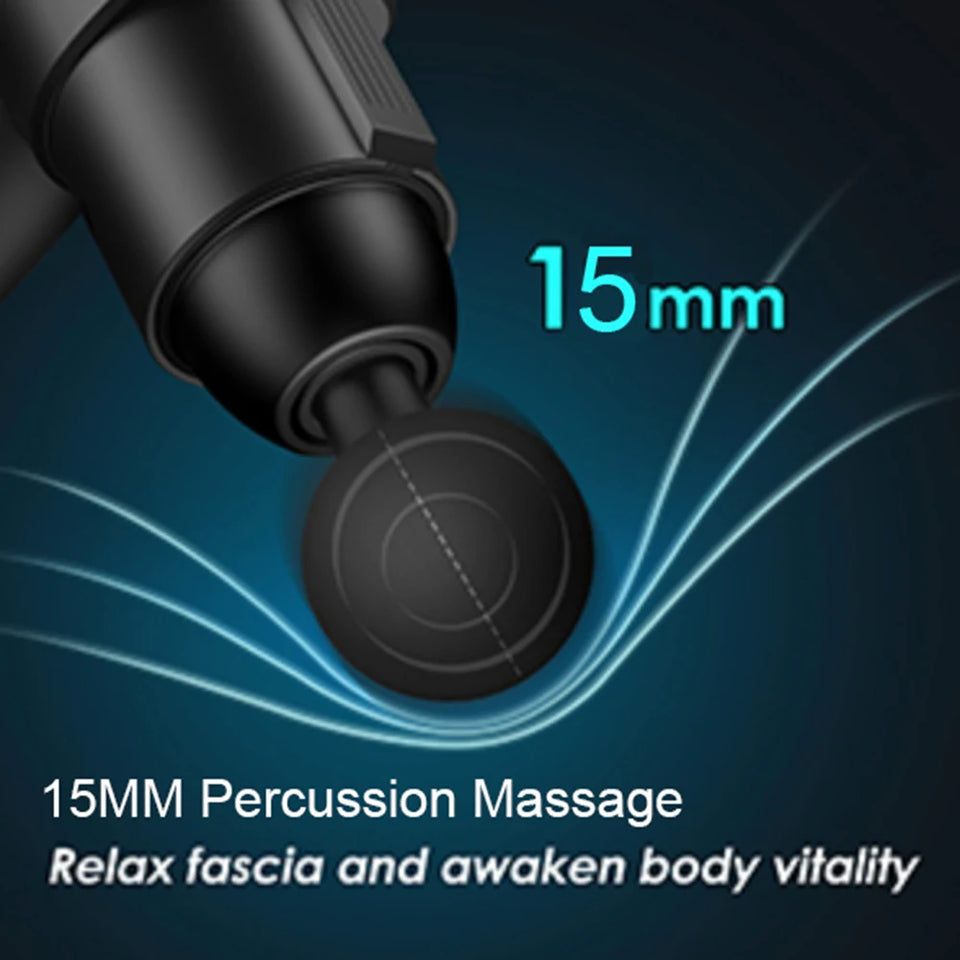 24V Professional Massage Gun with Hot & Cold Therapy – 12 Head Deep Tissue Fascia Massager