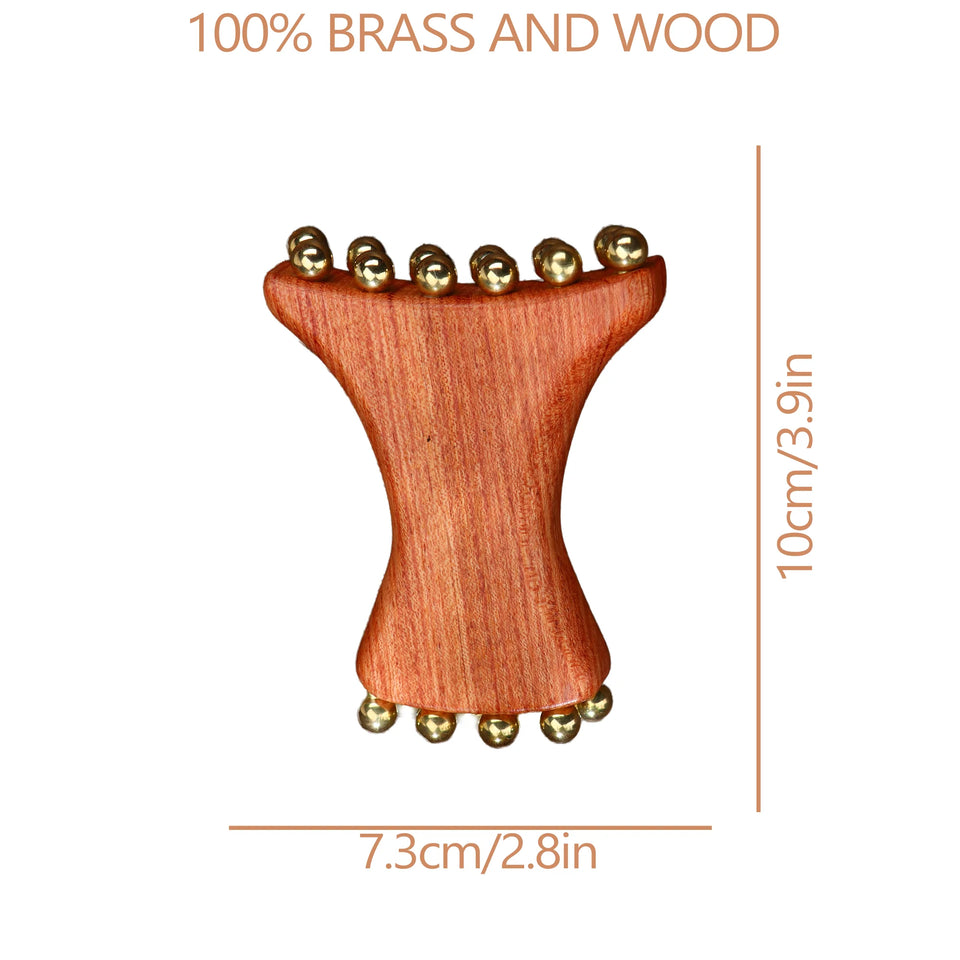 Radiant Skin Savior Lymphatic Detox Face Massager Fades Wrinkles Firms Jawline and Eyes Natural Copper Wood Beauty Tool