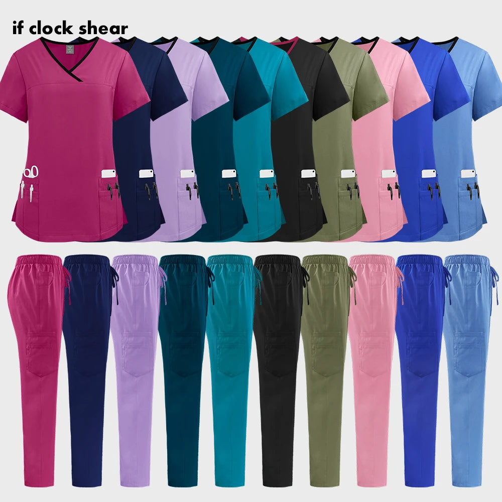 Women’s Medical Nurse Scrubs Set – Unisex Hospital, Clinic, Surgical & Spa Uniforms for Healthcare Professionals