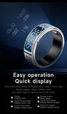 2025 SR08 Smart Ring – LED Display, Heart Rate & SpO₂ Monitor, 5ATM Waterproof Fitness Ring for Men & Women